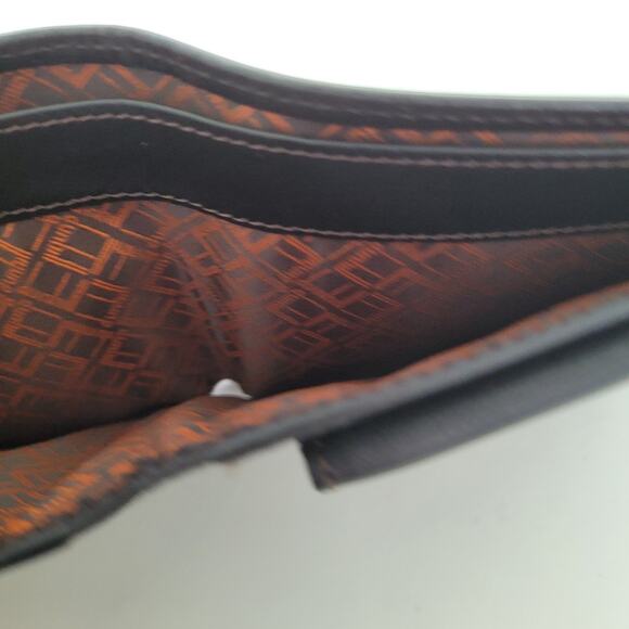 Dunhill Designer Mens Wallet Black Bifold Nylon Leather Folding Medium Logo - Picture 5 of 11